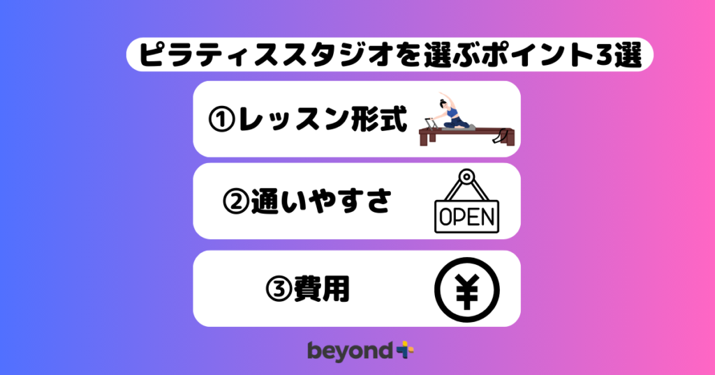 名古屋 ピラティス 選ぶポイント