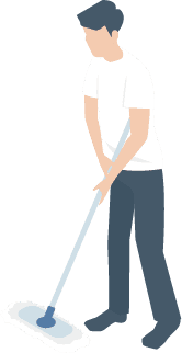 出勤したらまず店舗清掃！お客様が気持ちよく過ごせるようピカピカに！